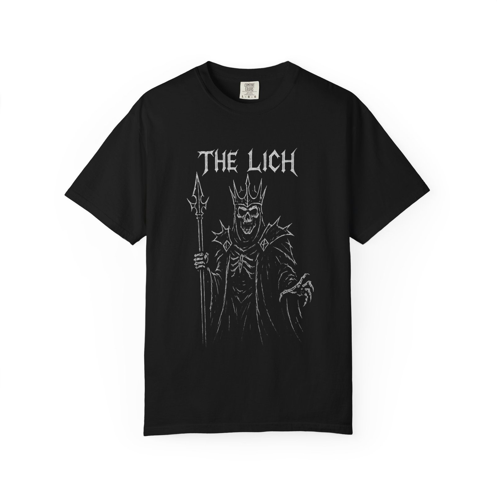 Gothic Graphic Tee - The Lich | Unisex T-shirt for Gamers | Perfect for D&D, Halloween, Cosplay, or Everyday Wear